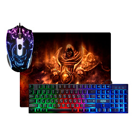 Игровой набор Defender Aura MKP-117 клавиатура+мышь+коврик