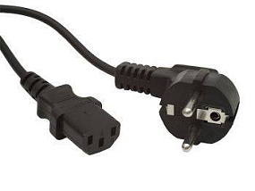 Кабель 220EURO (папа) - POWER (мама) - 1.8м OEM (компьютер-розетка)