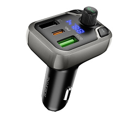 FM-модулятор Borofone BC38 (Bluetooth, PD20W, 2USB, QC3.0 черный(УЦЕНКА)б/у,потертости